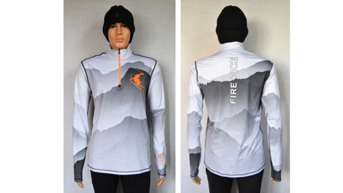 BOGNER FIRE+ICE PASCAL HERREN SKI LONGSLEEVE FIRST LAYER STRETCH UNTERZIEHER GRAU MUSTER Gr L NEU
