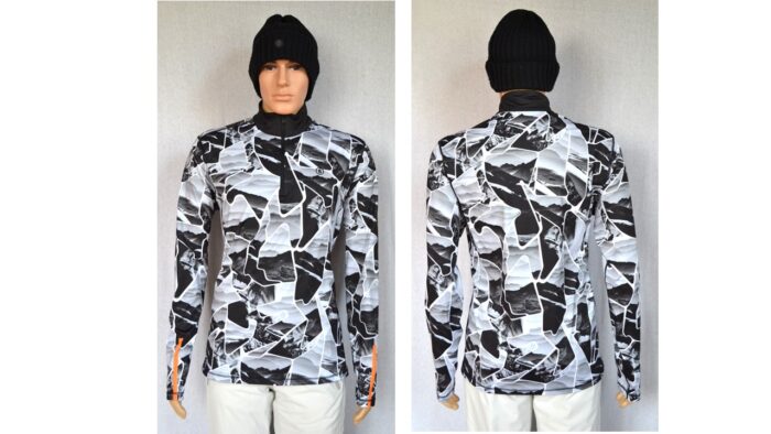 BOGNER FIRE+ICE PASCAL HERREN SKI LONGSLEEVE FIRST LAYER STRETCH UNTERZIEHER GRAU MUSTER Gr L NEU
