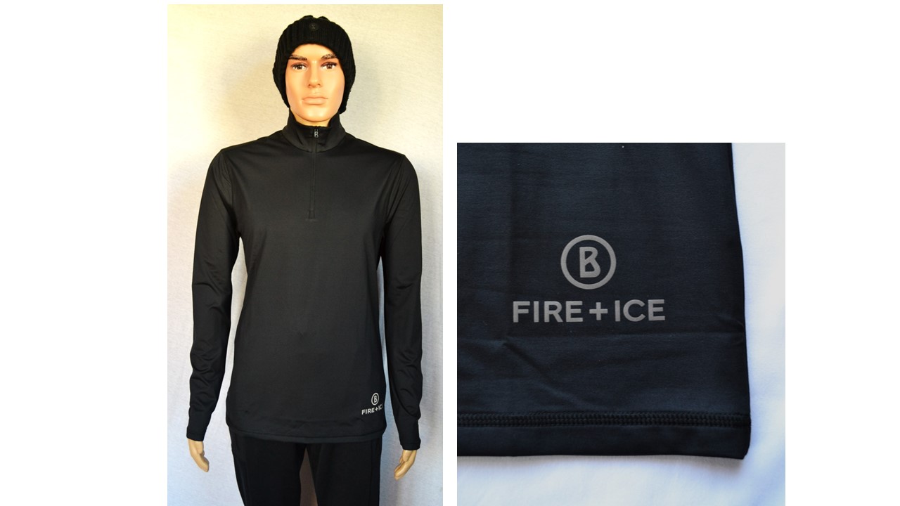 BOGNER FIRE+ICE PASCAL HERREN SKI LONGSLEEVE SCHWARZ FIRST LAYER STRETCH UNTERZIEHER Gr L XL NEU