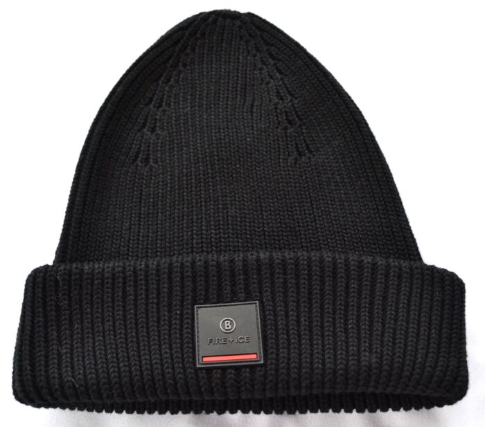 BOGNER FIRE+ICE HERREN DAMEN MÜTZE ROBB SCHWARZ 100% BAUMWOLLE NEU