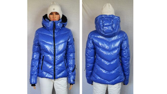BOGNER FIRE+ICE SAELLY DAMEN SKIJACKE SHINY BLAU SKI WOMEN Gr 36 S NEU