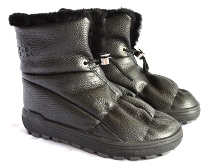 BOGNER CHAMONIX DAMEN SCHNEE BOOTS STIEFEL LEDER MIT SHEARLING FUTTER Gr 40 NEU