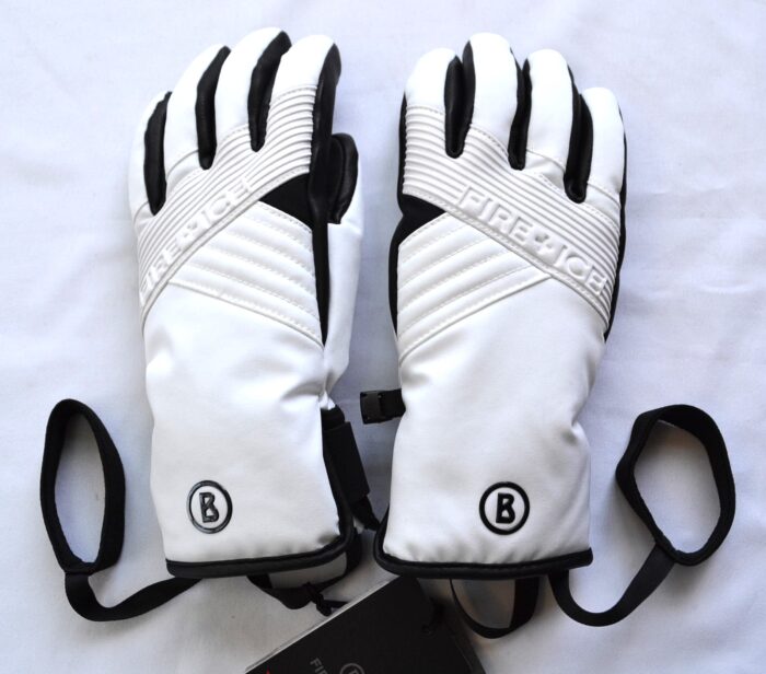 BOGNER INA FIRE+ICE DAMEN SKI HANDSCHUHE GLOVES 45% LEDER WEIß-SCHWARZ Gr 7 S NEU – Bild 2