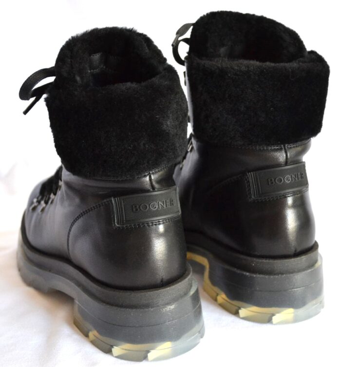 BOGNER SWANSEA DAMEN LEDER BOOTS STIEFELETTEN MIT LAMMFELL SCHWARZ Gr 40 NEU OVP – Bild 9