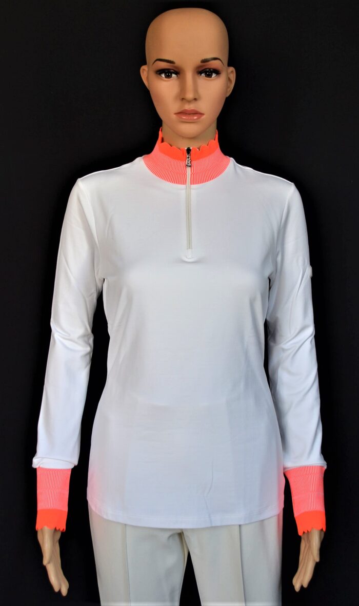 BOGNER DAMEN SKI FIRST LAYER STRETCH UNTERZIEHER LISSA WEIß-NEON Gr 44 XL NEU – Bild 2