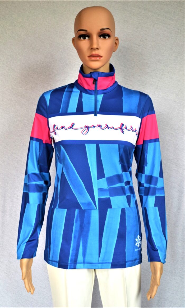 BOGNER FIRE+ICE DAMEN SKI LONGSLEEVE FIRST LAYER STRETCH UNTERZIEHER ILVY BLAU Gr 36 S NEU – Bild 2