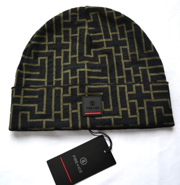 BOGNER FIRE+ICE HERREN DAMEN MÜTZE BRIOS 50% WOLLE WOLLMÜTZE SCHWARZ-OLIV NEU