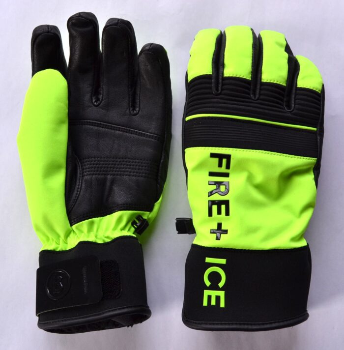 BOGNER ERKO R-TEX XT HERREN SKI HANDSCHUHE TEILLEDER GLOVES NEON-SCHWARZ Gr ML NEU – Bild 6