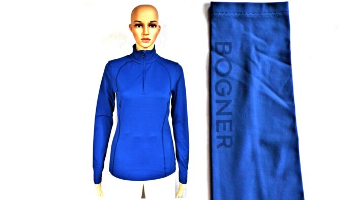 BOGNER DAMEN SKI LONGSLEEVE FIRST LAYER STRETCH UNTERZIEHER MADITA BLAU Gr 36 S NEU