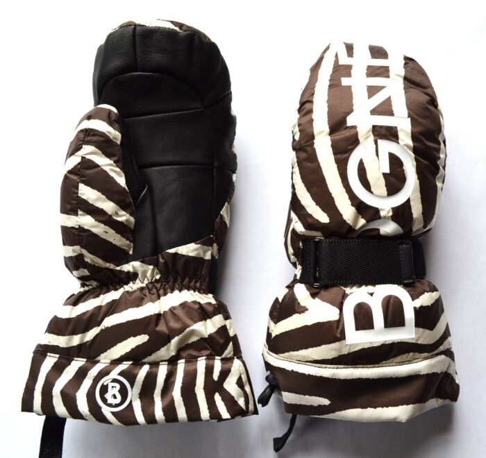 BOGNER ORELLA DAMEN OVERSIZED SKI FÄUSTLINGE ZEBRA STADT HANDSCHUHE TEILLEDER Gr 7 S NEU – Bild 4