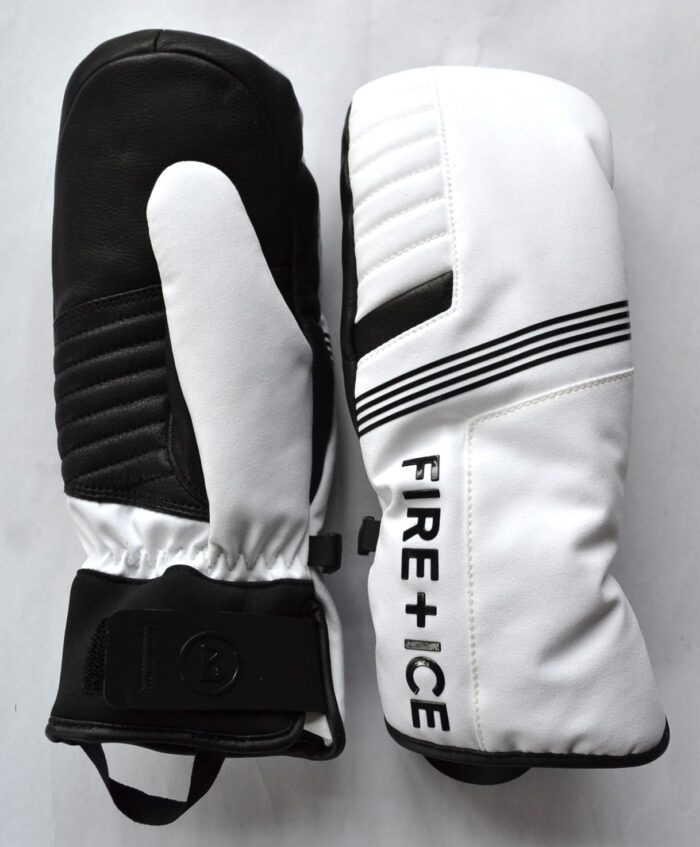 BOGNER FIRE+ICE PIA DAMEN SKI HANDSCHUHE FÄUSTLINGE GLOVES 45% LEDER WEIß-SCHWARZ Gr 7 S NEU – Bild 3