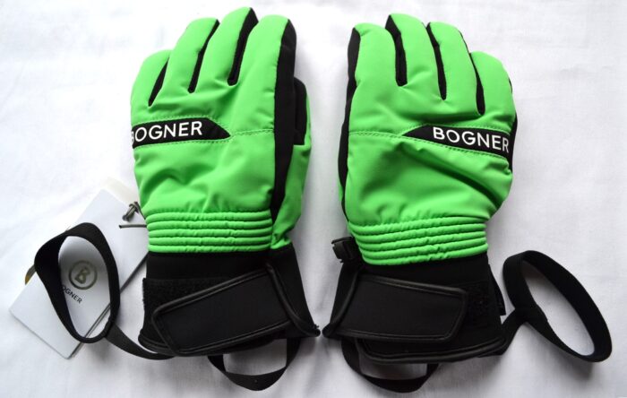 BOGNER JODY KINDER SKI HANDSCHUHE GRÜN-SCHWARZ Gr 5 (8-9Jahre) NEU