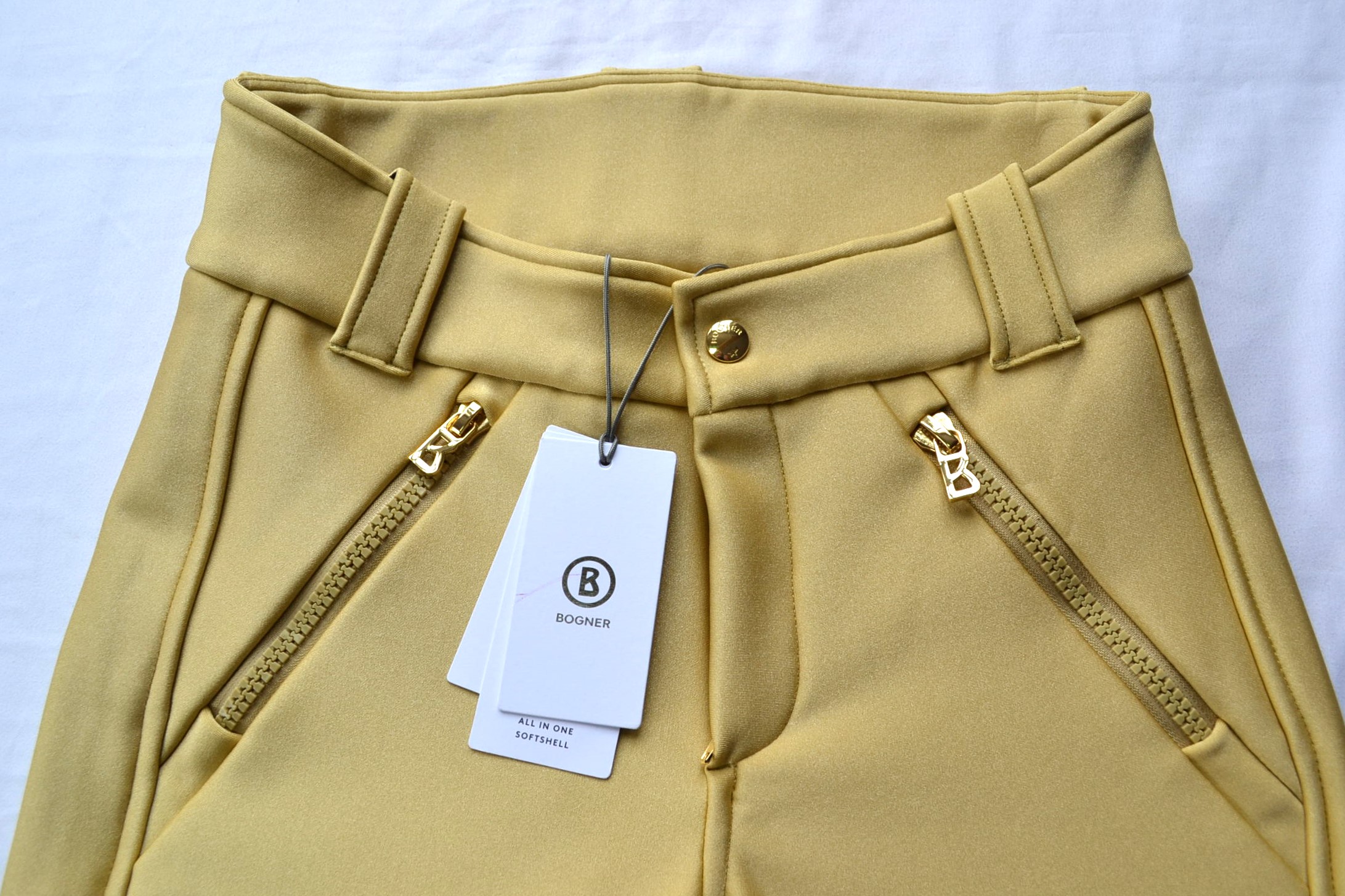 BOGNER HAZEL DAMEN JET SOFTSHELL SKIHOSE FULL STRETCH GOLD Gr 36 38 S M NEU – Bild 6