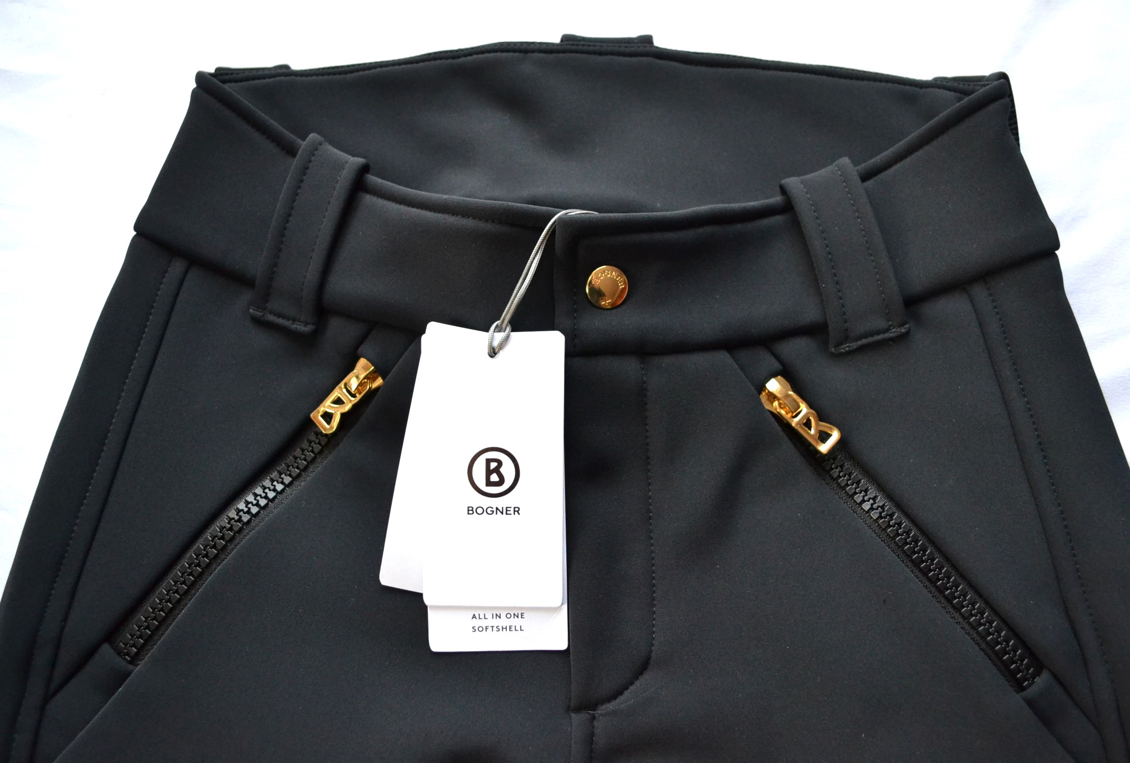 BOGNER HAZEL DAMEN JET SOFTSHELL SKIHOSE FULL STRETCH SCHWARZ GOLD Gr 36 S NEU – Bild 6