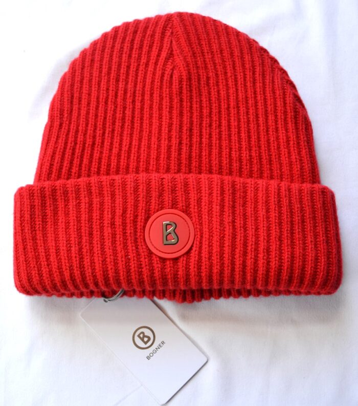 BOGNER HERREN MÜTZE GUSTAV 2 WOLLMÜTZE ROT 10% KASCHMIR NEU