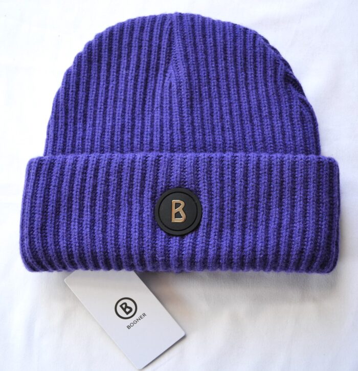 BOGNER HERREN MÜTZE GUSTAV 2 WOLLMÜTZE VIOLETT 10% KASCHMIR NEU