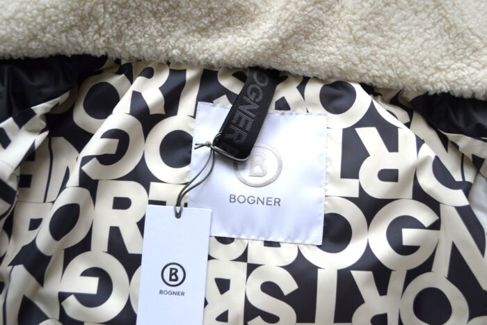 BOGNER DAMEN DAUNEN SKIJACKE SCHWARZ SHINY MIT FELLKRAGEN Gr 38 M NEU – Bild 6
