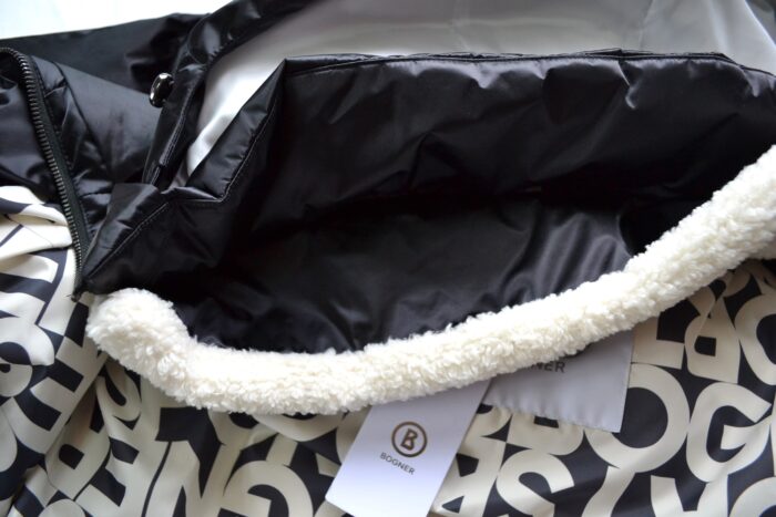 BOGNER DAMEN DAUNEN SKIJACKE SCHWARZ SHINY MIT FELLKRAGEN Gr 38 M NEU – Bild 7