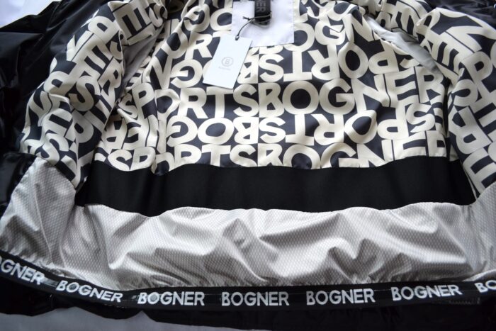 BOGNER DAMEN DAUNEN SKIJACKE SCHWARZ SHINY MIT FELLKRAGEN Gr 38 M NEU – Bild 8