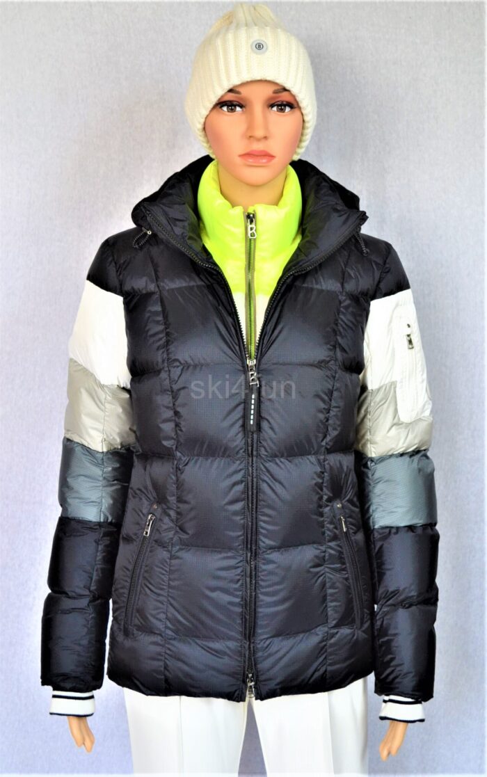 BOGNER DAMEN DAUNEN SKIJACKE DENA SCHWARZ FLAMMEN Gr 36 S NEU – Bild 2