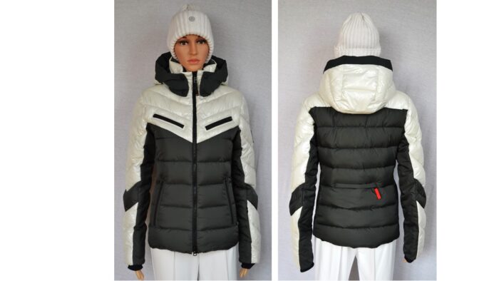 BOGNER FIRE+ICE FARINA 3 DAMEN SKIJACKE SKI WOMEN GRAU-OFFWHITE Gr 36 S NEU