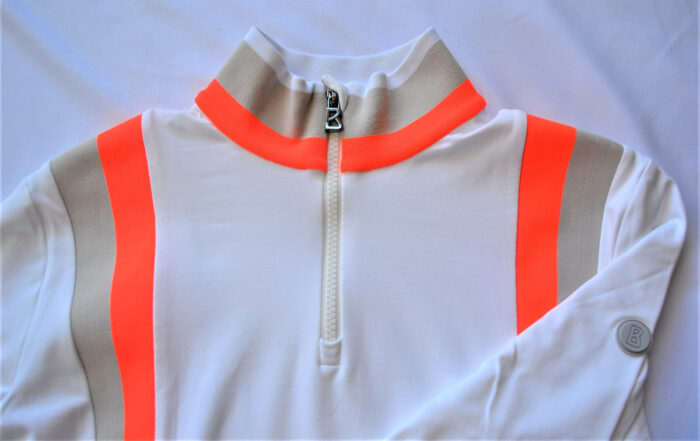 BOGNER DAMEN SKI LONGSLEEVE FIRST LAYER STRETCH UNTERZIEHER FRIZZY WEIß-ORANGE Gr 36 S NEU – Bild 4