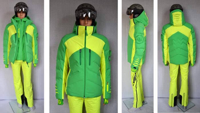BOGNER HERREN SET SKIANZUG SKIJACKE JESSY FLAMMEN GRÜN + SKIHOSE TIM2 STRETCH Gr 52 XL NEU