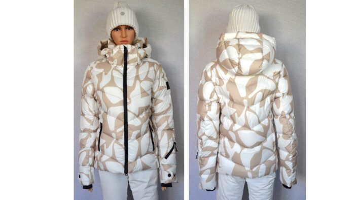 BOGNER FIRE+ICE SAELLY 2 DAMEN SKIJACKE BEIGE-WEIß PRINT Gr 36 S NEU