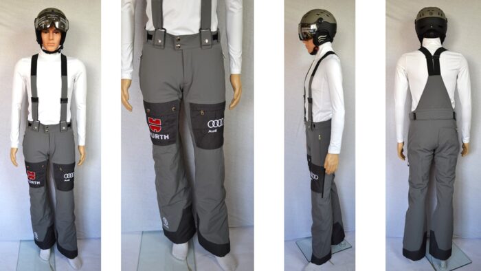 BOGNER DSV TEAM HERREN SKIHOSE MIT TRÄGERN GRAU Gr 46 48 48L S M NEU