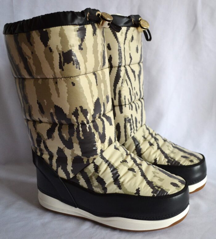 BOGNER LES ARCS DAMEN SCHNEEBOOTS STIEFEL SNOW BOOTS BEIGE-BRAUN PIXEL Gr 40 NEU