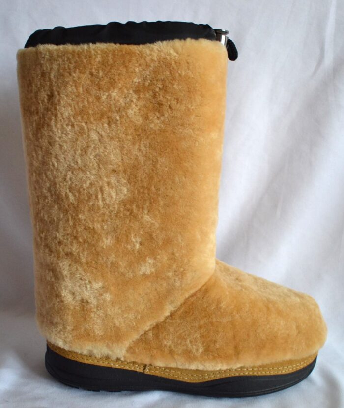 BOGNER LES ARCS DAMEN SCHNEEBOOTS FELL STIEFEL SNOW BOOTS BEIGE-BRAUN AUS SHEARLING Gr 40 NEU – Bild 3