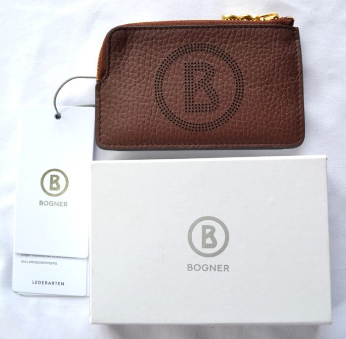 BOGNER LEDER SULDEN ELLI KARTENETUI GELDBEUTEL RFID SAFE BRAUN NEU OVP