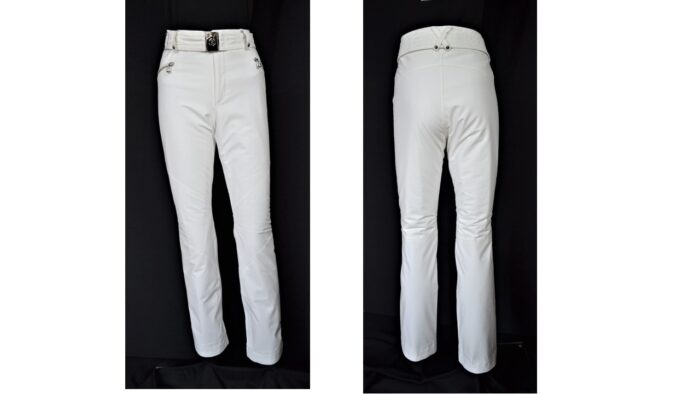 BOGNER FRIDA DAMEN SKIHOSE WEIß STRETCH MIT GÜRTEL Gr 44 XL NEU