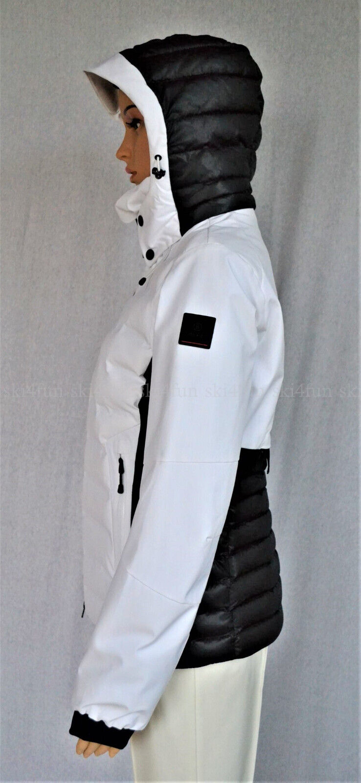 BOGNER FIRE+ICE JANKA DAMEN SKIJACKE SCHWARZ-WEIß Gr 44 XL NEU – Bild 3
