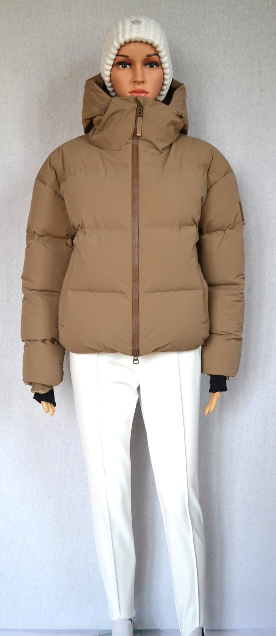 BOGNER FIRE+ICE NEILA DAMEN DAUNEN SKIJACKE BEIGE KARAMELL Gr 36 S NEU – Bild 2