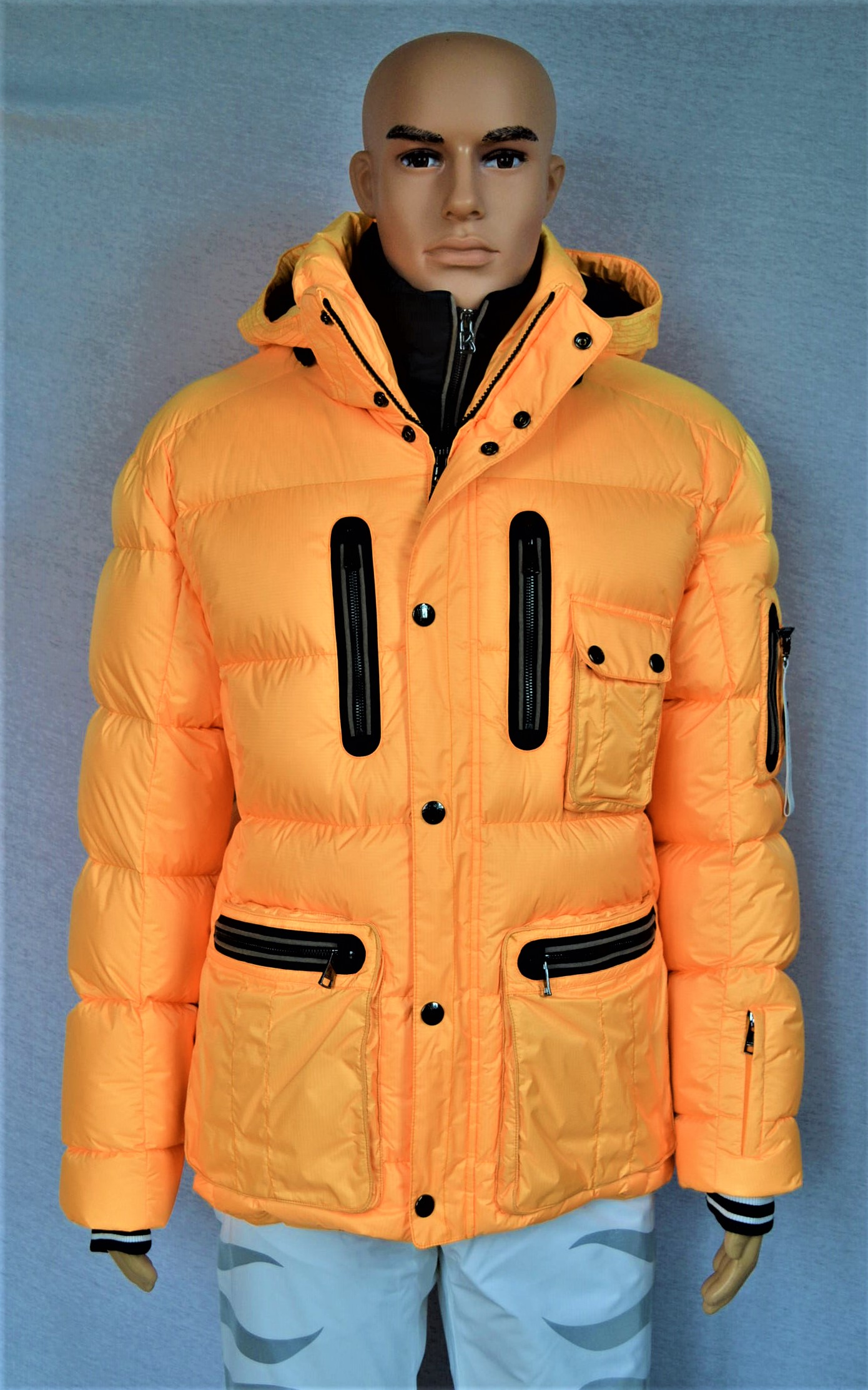 BOGNER ELAYO HERREN DAUNEN SKIJACKE FLAMMEN ORANGE Gr 50 NEU 2 WAHL – Bild 3
