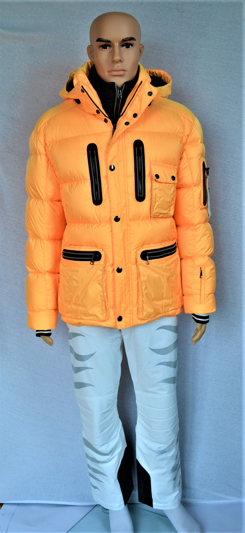 BOGNER ELAYO HERREN DAUNEN SKIJACKE FLAMMEN ORANGE Gr 50 NEU 2 WAHL – Bild 4