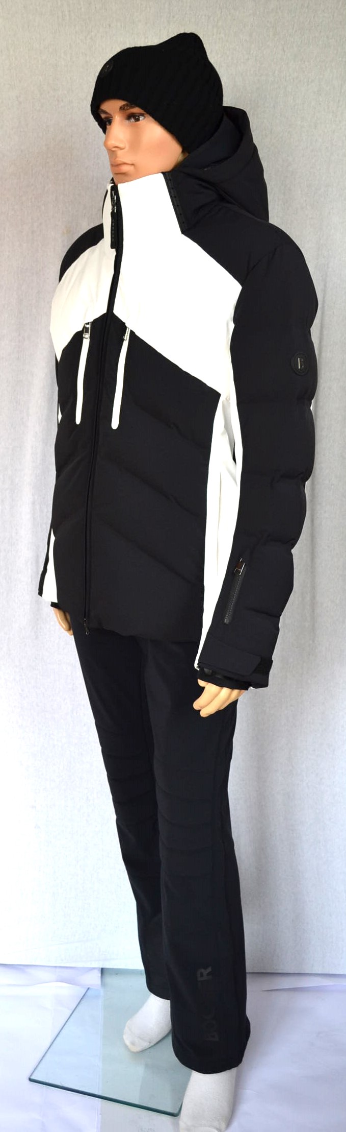 BOGNER HERREN SET SKIANZUG JERVIS HERREN DAUNEN SKIJACKE MIT INLAYER SCHWARZ-WEIß + SKIHOSE TIM SCHWARZ Gr 50 L NEU – Bild 28