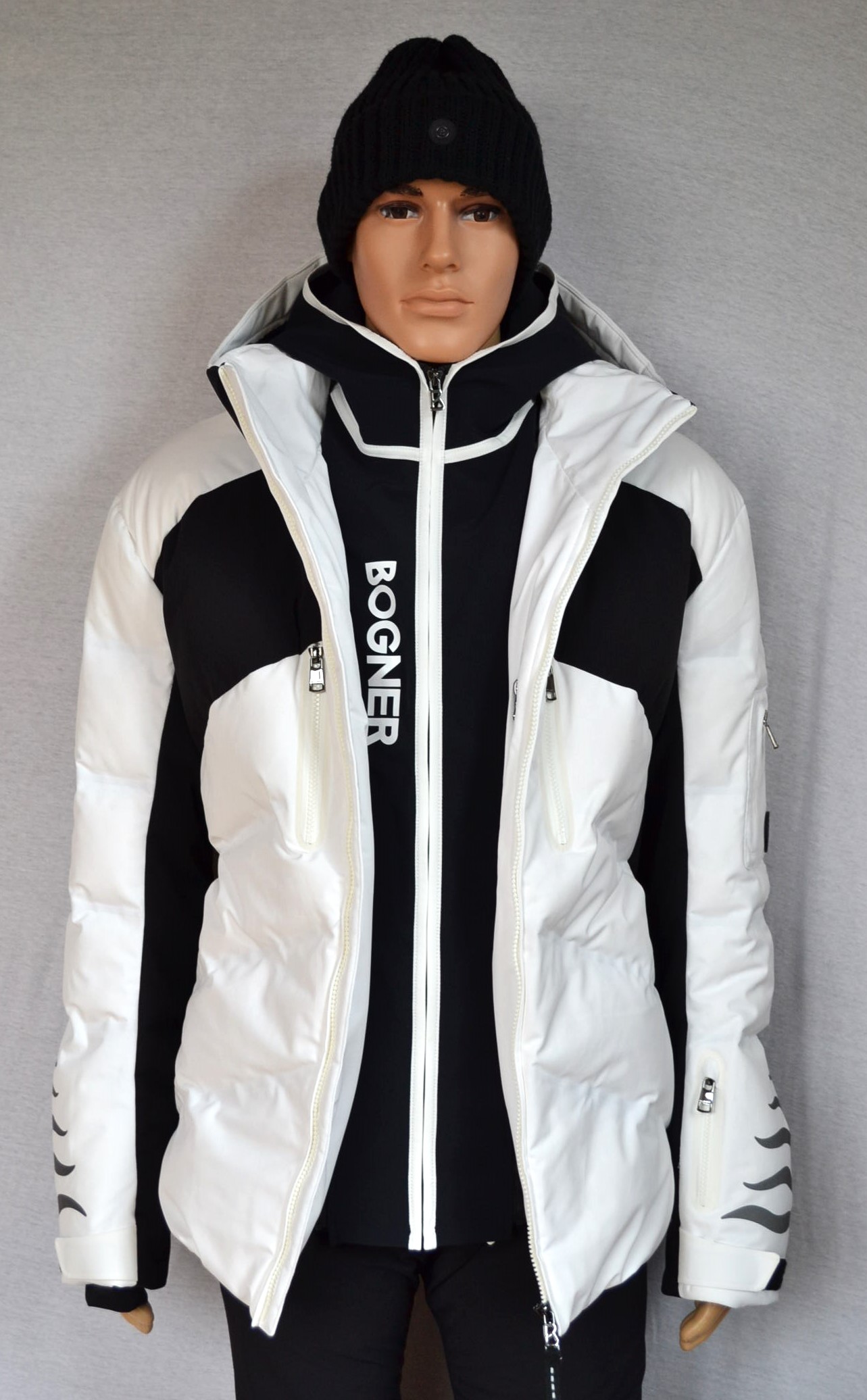 BOGNER JESSY-D HERREN DAUNEN SKI JACKE FLAMMEN SCHWARZ-WEIß Gr 54 XXL NEU – Bild 3