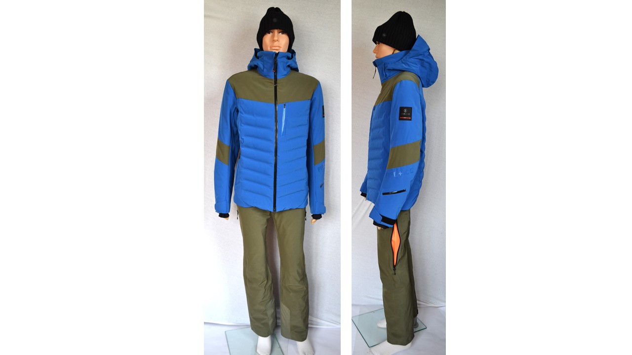 BOGNER SKIANZUG FIRE+ICE HERREN SKIJACKE RADEK BLAU-OLIV + SKIHOSE NIC OLIV Gr 50 L NEU