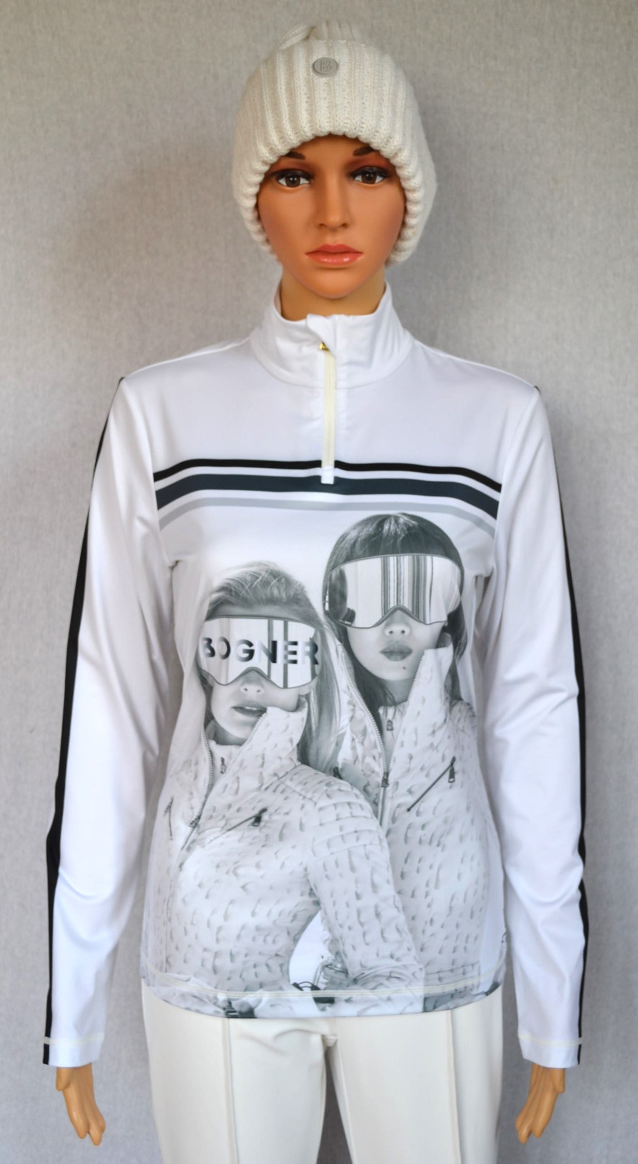 BOGNER DAMEN BELINE SKI LONGSLEEVE FIRST LAYER STRETCH UNTERZIEHER MUSTER Gr 36 S NEU – Bild 3