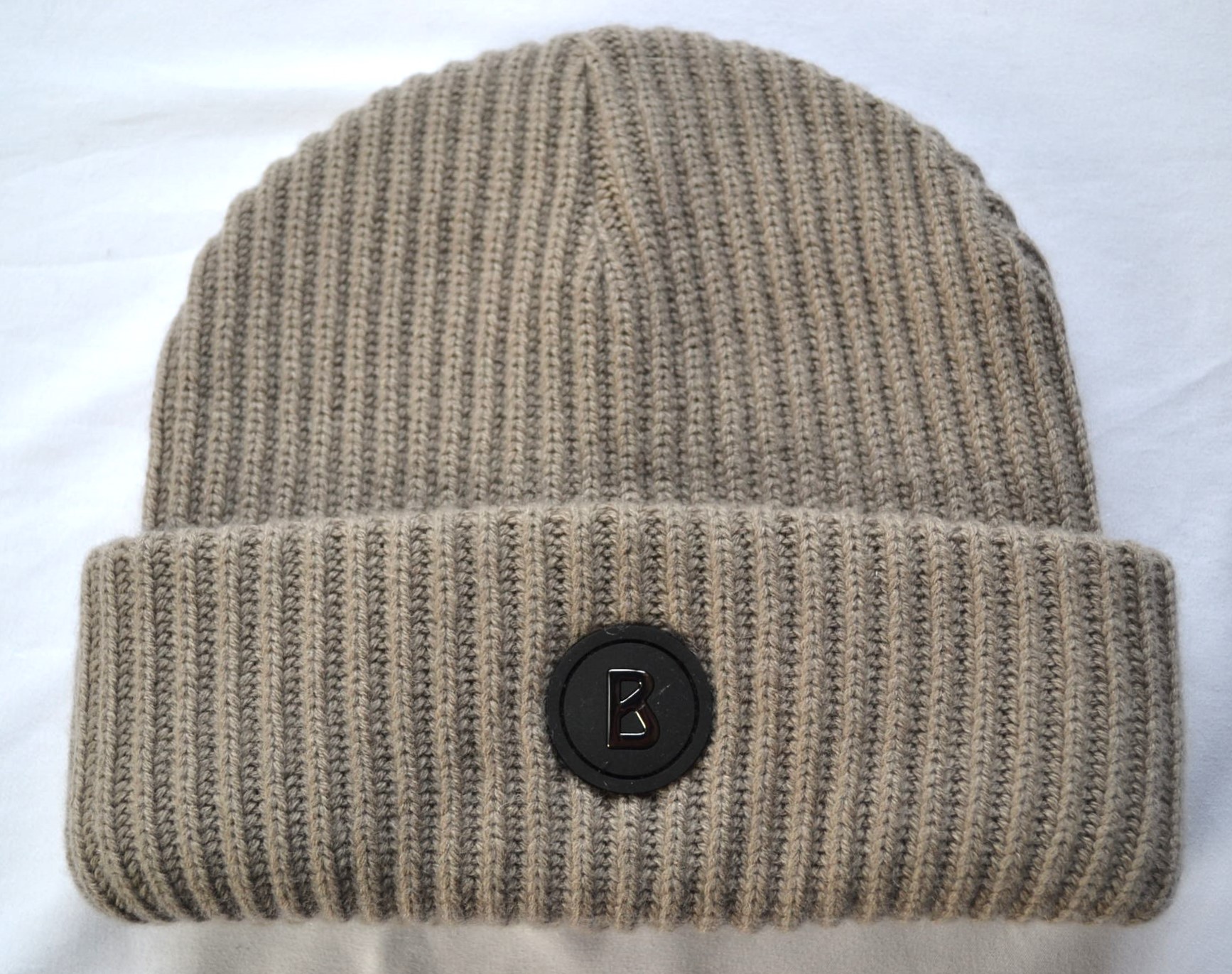 BOGNER HERREN MÜTZE GUSTAV 2 WOLLMÜTZE BEIGE-BRAUN 10% KASCHMIR NEU