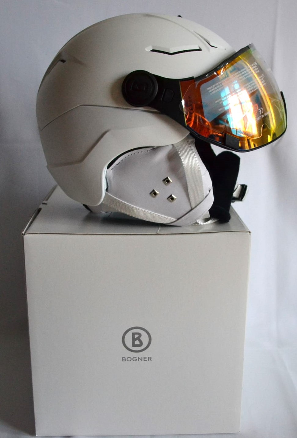BOGNER KITZBÜHEL SKIHELM MIT VISIER SKI HERREN DAMEN HELMET WEIß Gr M 56-58 cm NEU OVP – Bild 11