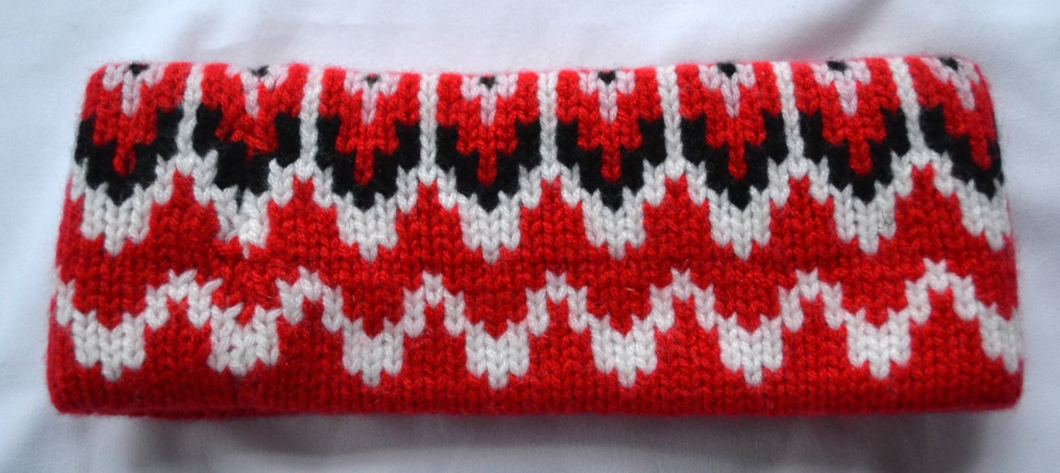 BOGNER LOCA 100% KASCHMIR DAMEN STIRNBAND ROT-WEIß LOGO NEU – Bild 3