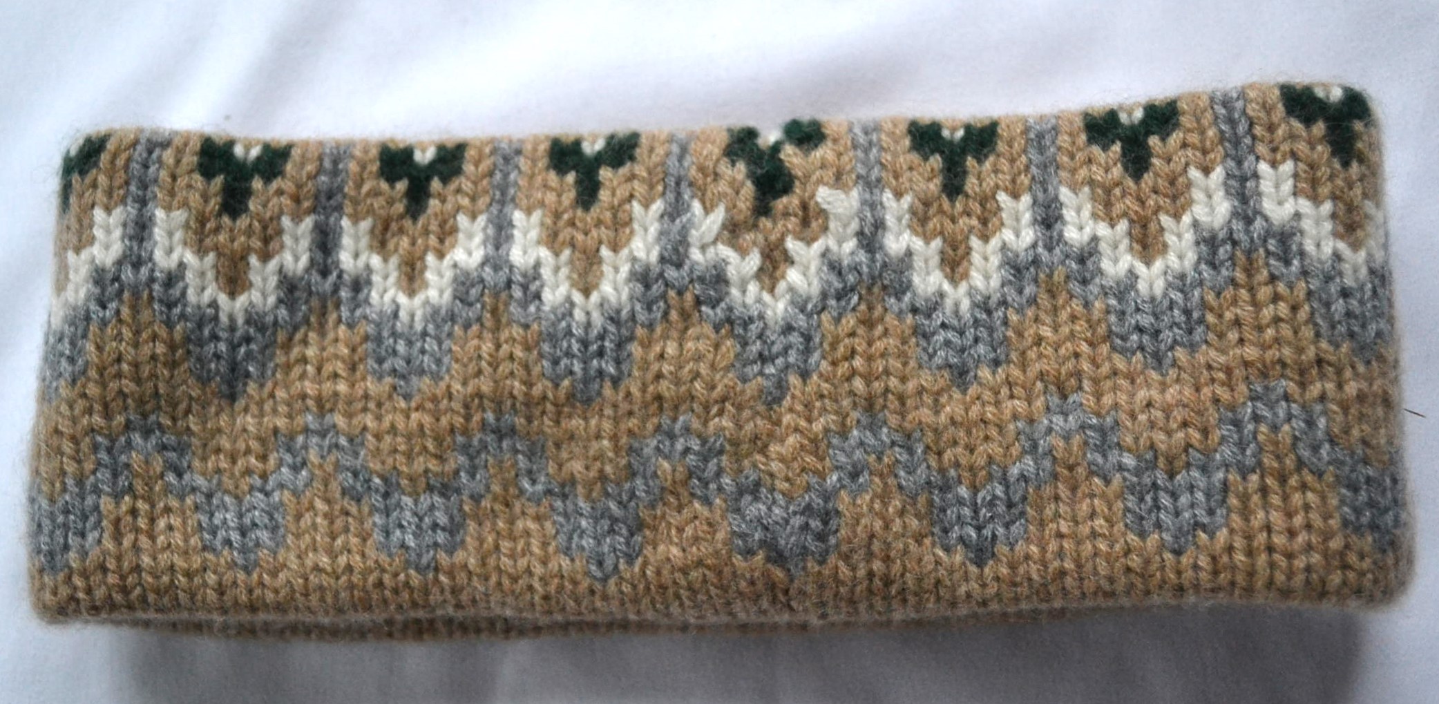 BOGNER LOCA 100% KASCHMIR DAMEN STIRNBAND BEIGE-WEIß-GRAU-OLIV LOGO NEU – Bild 5