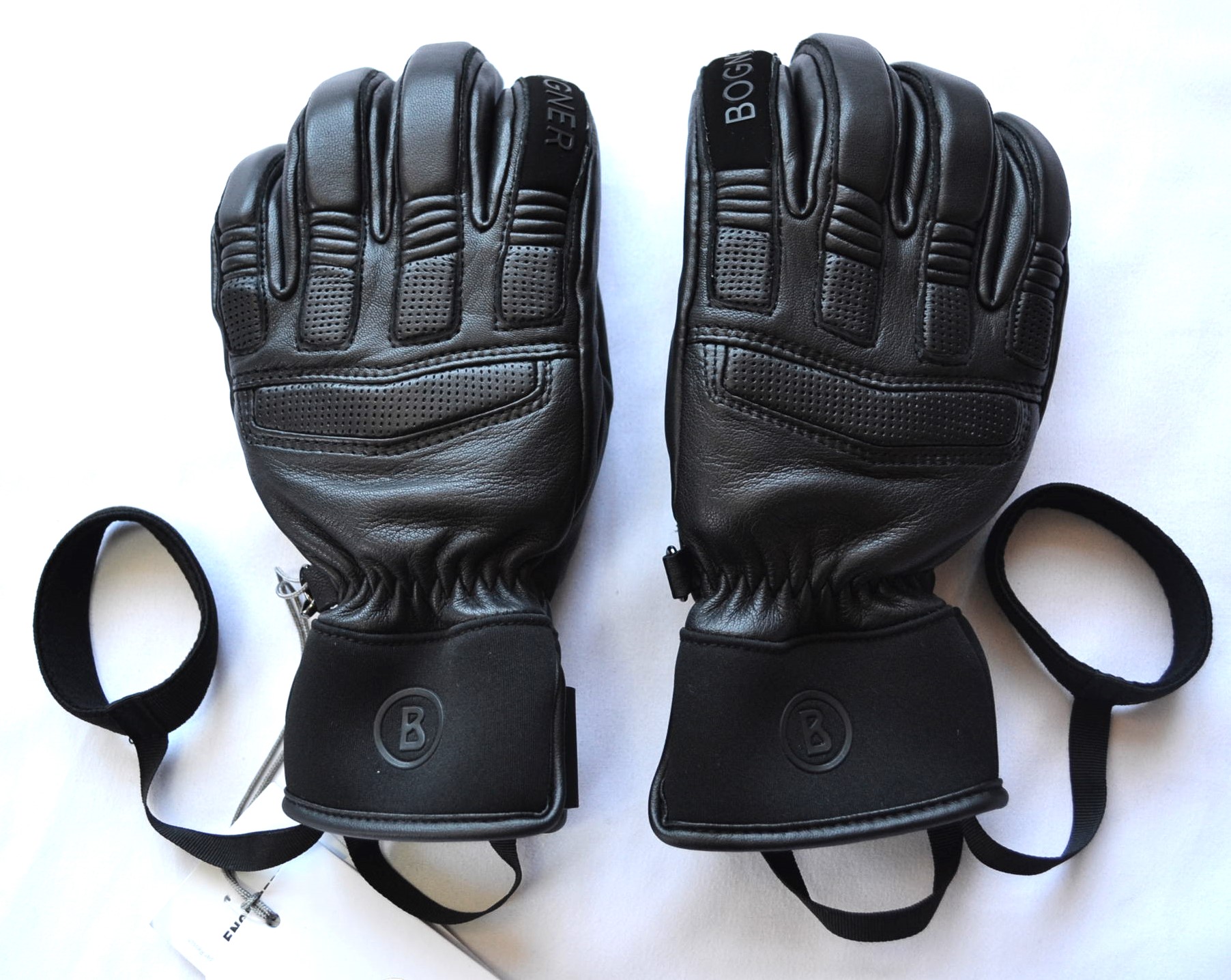 BOGNER DAMEN SKI HANDSCHUHE GLOVES 90% LEDER SCHWARZ Gr 6,5 7 7,5 8 S M L NEU