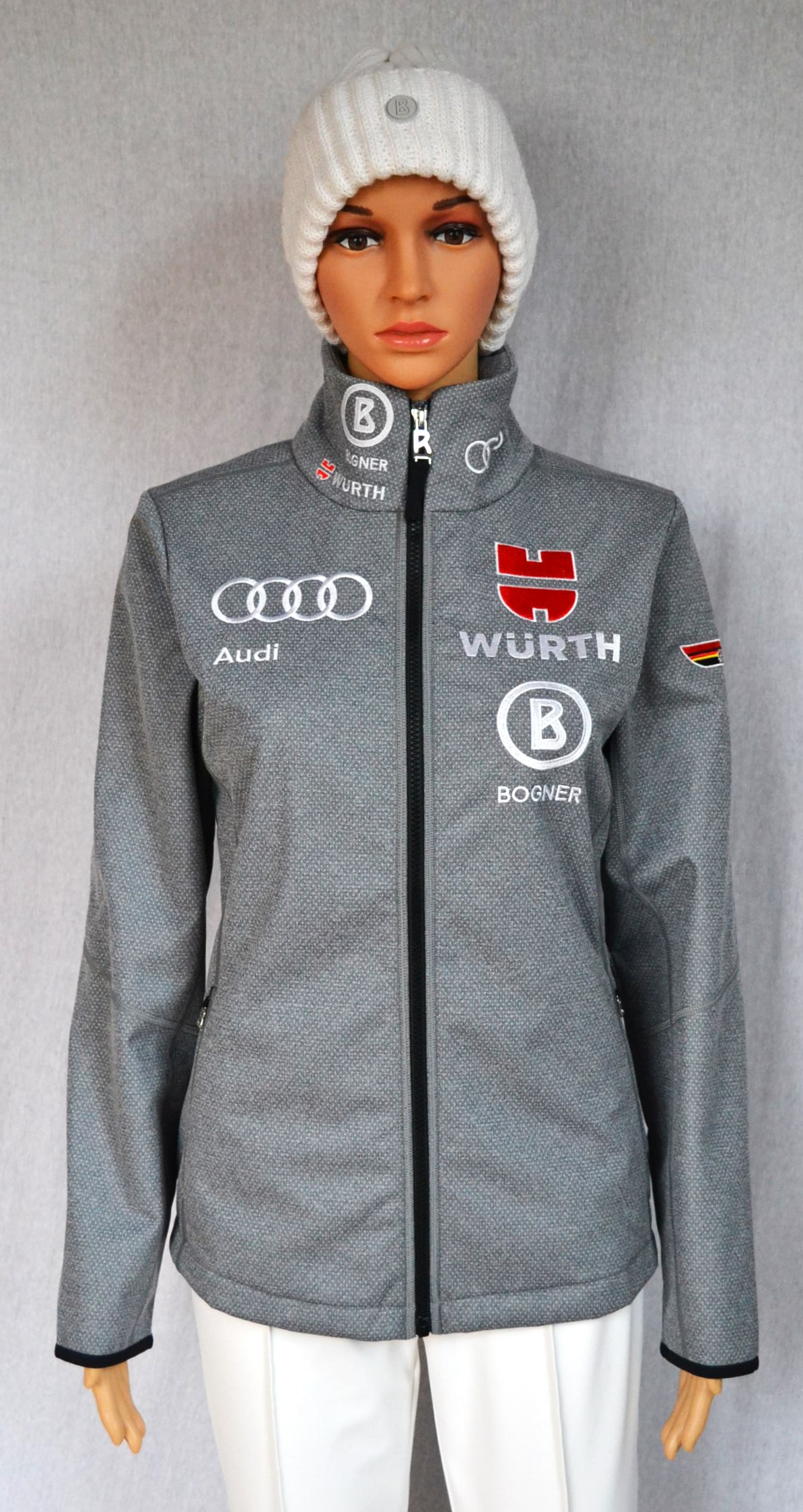 BOGNER DSV DAMEN TEAM DICKE SOFTSHELLJACKE JACKE GRAU Gr 38 M NEU – Bild 2