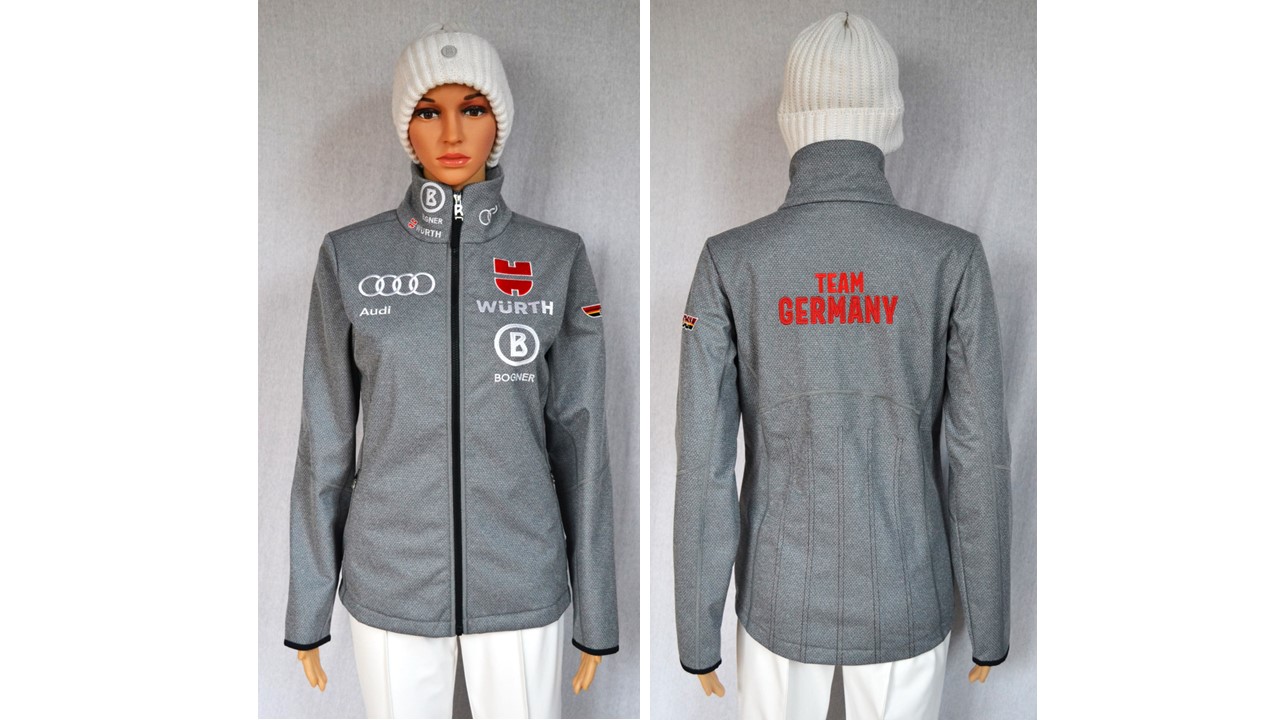 BOGNER DSV DAMEN TEAM DICKE SOFTSHELLJACKE JACKE GRAU Gr 38 M NEU