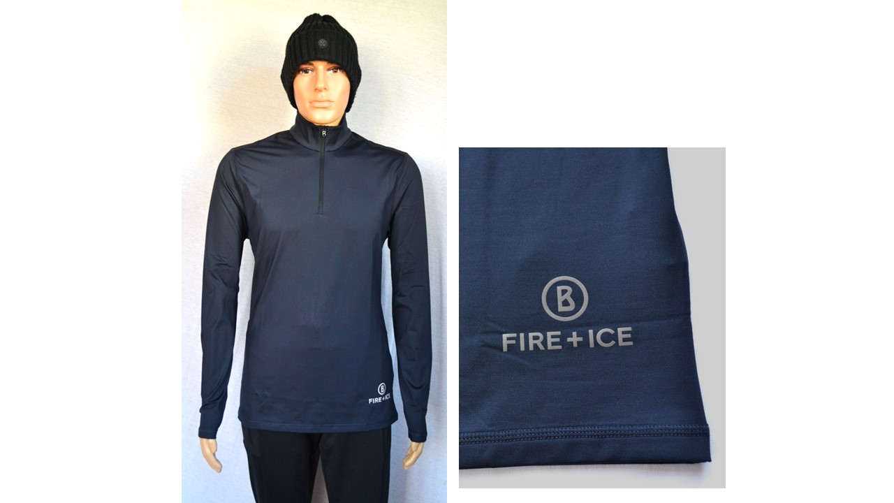 BOGNER FIRE+ICE PASCAL HERREN SKI LONGSLEEVE DUNKELBLAU FIRST LAYER STRETCH UNTERZIEHER Gr L XL XXL NEU