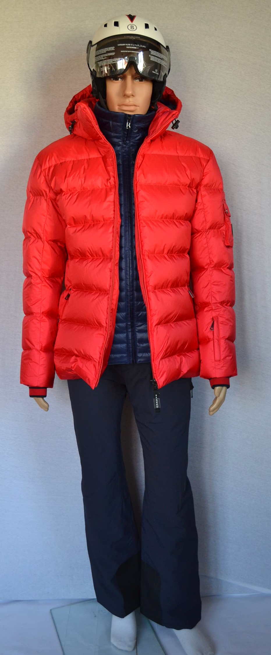BOGNER SIM-DO HERREN DAUNEN SKI JACKE ROT-BLAU Gr 50 52 54 56 58 L XL XXL 3XL 4XL NEU – Bild 3